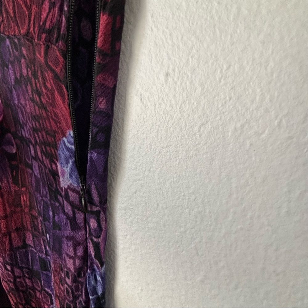 HERSTYLE Purple Black Asian Floral Print Maxi Dress S Y2K Fairy Whimsi Babydoll‎ - Picture 11 of 14